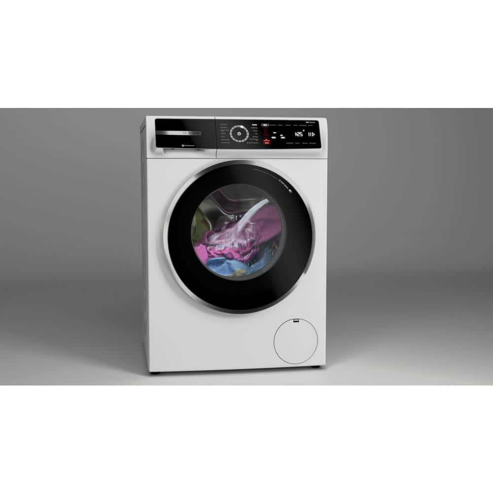 Bosch 500 Series White Smart Front Load Washer with Stainless Steel Drum