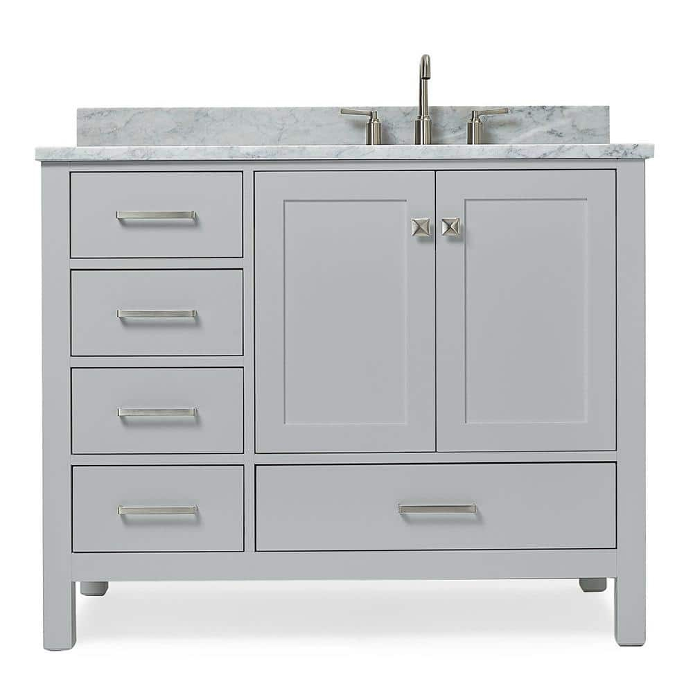 Ariel A043srcw2rvo Cambridge 43" Free Standing Single Basin Vanity Set - Grey
