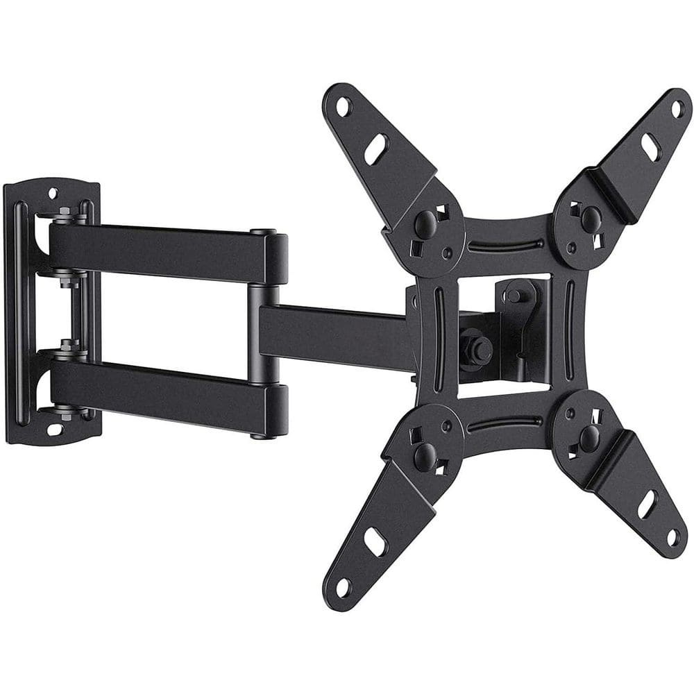 MountFTV Full Motion TV Wall Mount 360°Rotation Bracket for 13-42 Inch TVs and Monitors, Swivel Tilt Extension with Articulating Arms, Supports Up to 44 lbs, Max 200x200mm