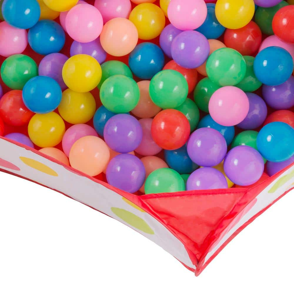 Colorful Six-Sided Pop-Up Ball Pit Tent with 200 Balls