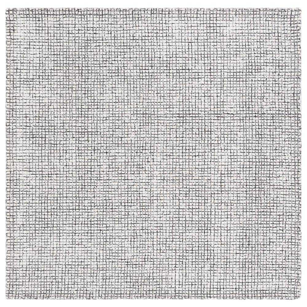 SAFAVIEH Abstract Dalia Geometric Area Rug, Ivory/Black, 6' x 6' Square