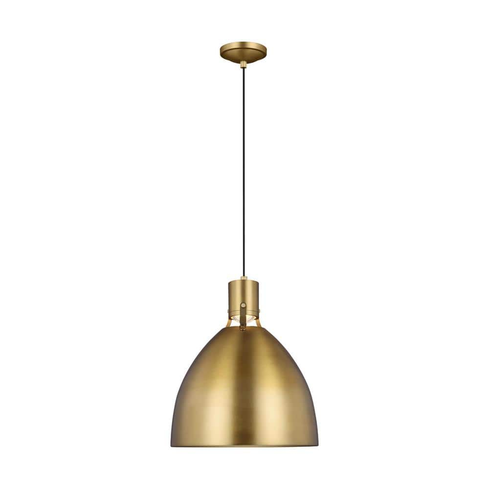 Brynne 19.75" Burnished Brass Minimalist LED Pendant Light