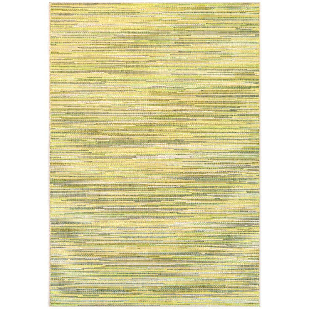 Couristan Monaco Alassio Indoor/Outdoor Area Rug, 5'10" x 9'2", Sand-Sea Mist Green-Lemon Yellow