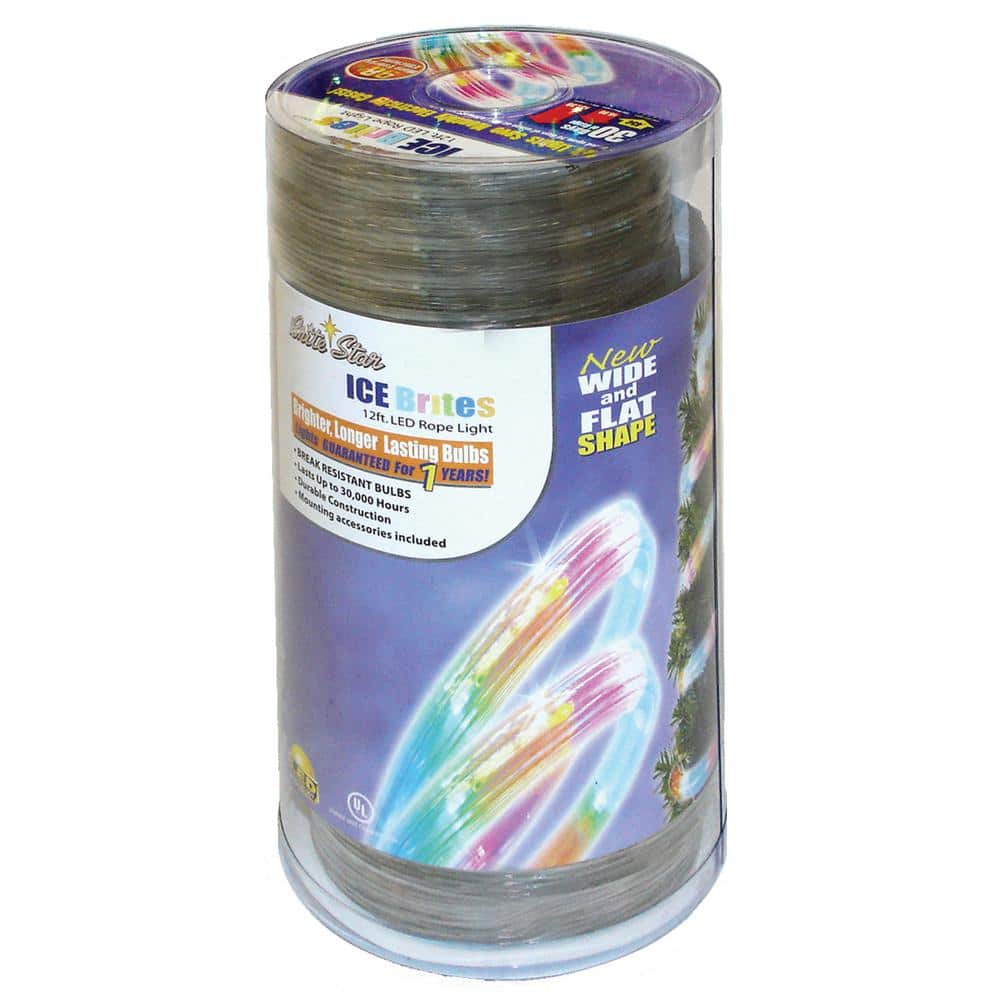 12 ft. 50-Light 8-Function Multi-Color LED Flat Rope Light