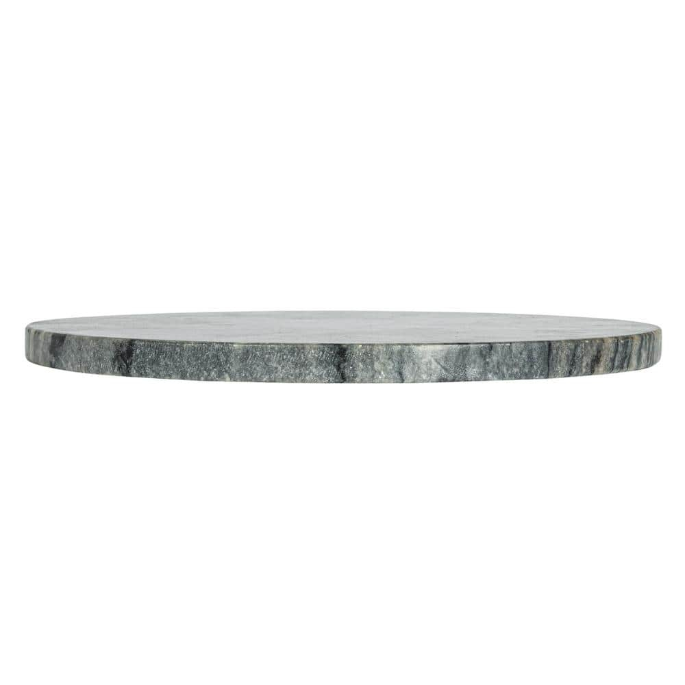 11 in. Gray Marble Round Cheese and Cutting Board