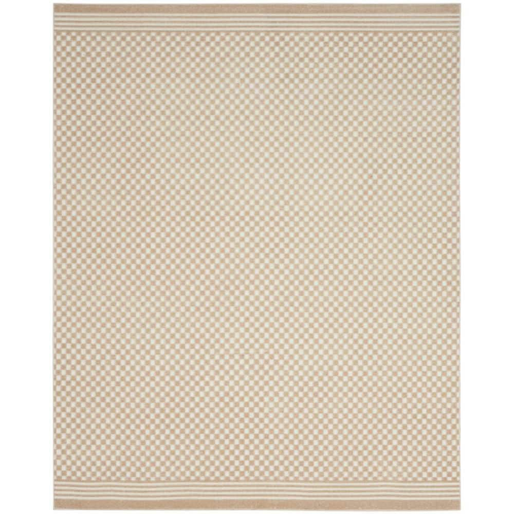 Nourison Casual 7'10" x 9'10" Beige Modern Indoor Rug
