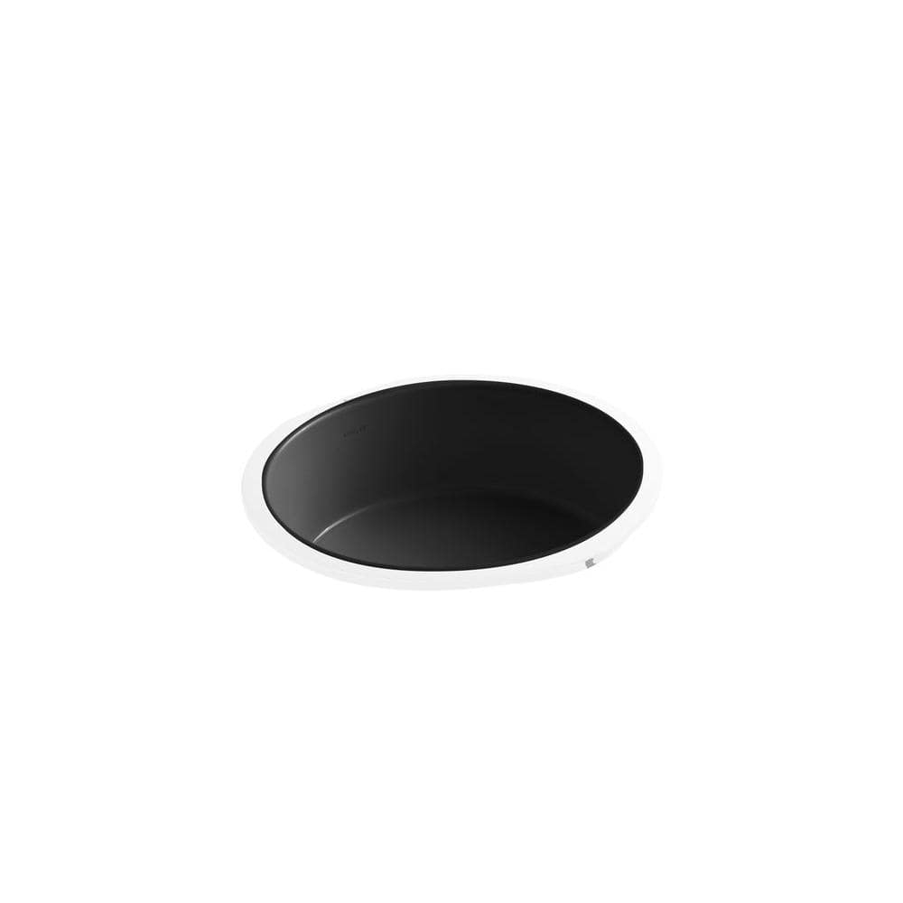 Verticyl Ceramic Vitreous China Circular Undermount Bathroom Sink with Overflow