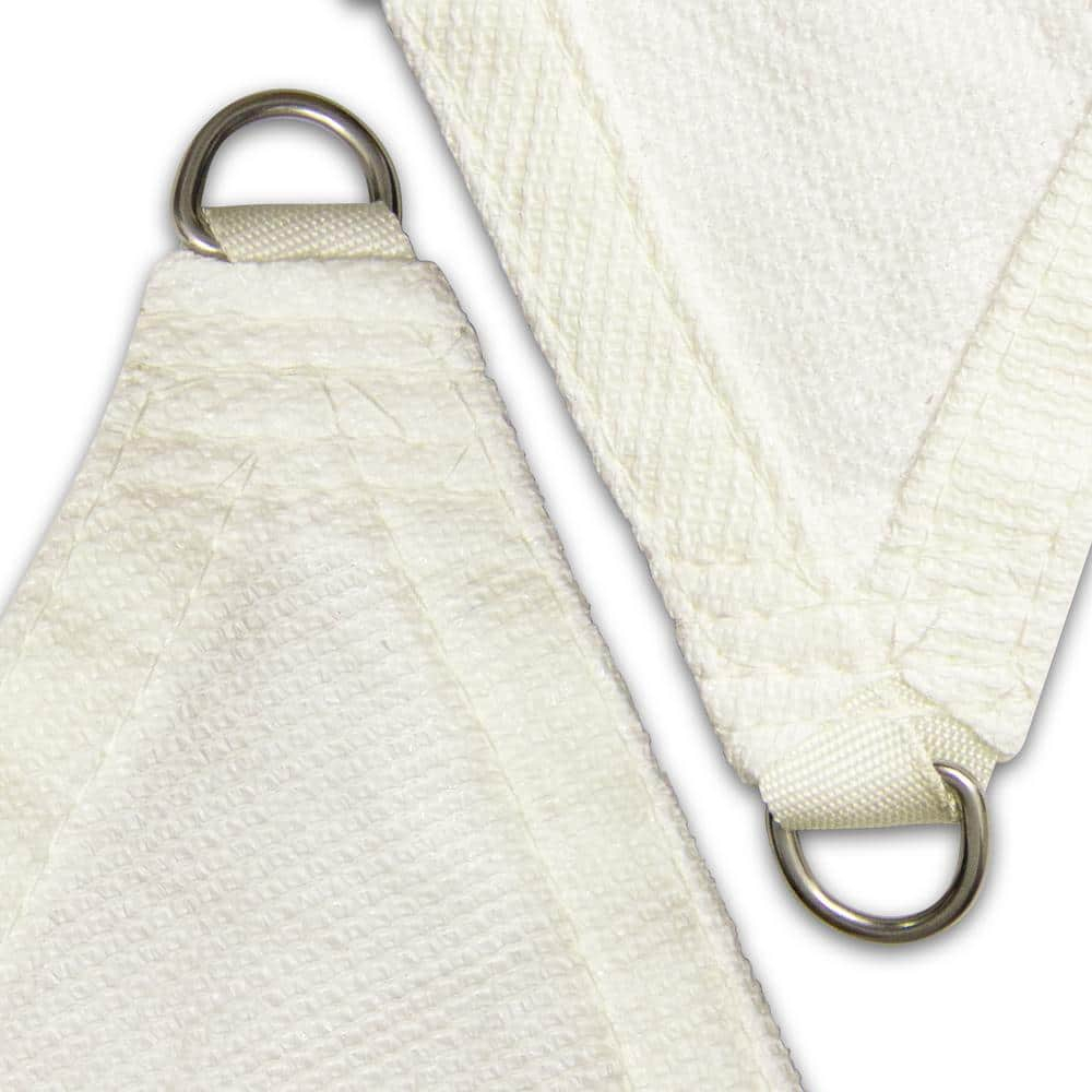 Amgo 12' x 18' White Rectangle Sun Shade Sail Canopy Awning UPF50+ AGTAPR0810, 95% UV Blockage, Water & Air Permeable, Commercial and Residential, 3 Years Warranty (We Make Custom Size)