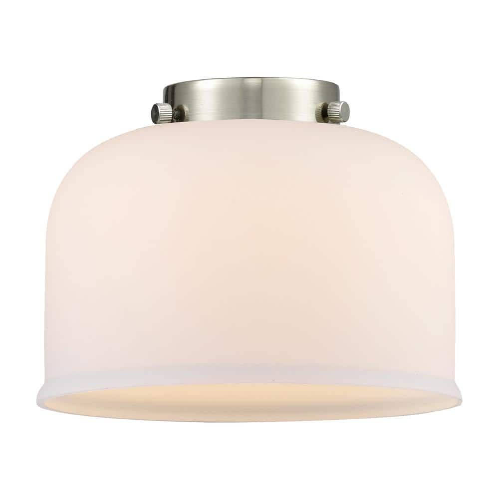 Oil Rubbed Bronze Flush Mount Light with Matte White Glass Shade