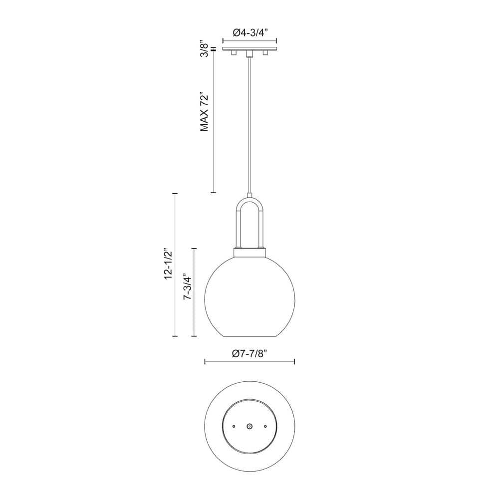 Mini Brushed Nickel Globe Pendant with Clear Glass