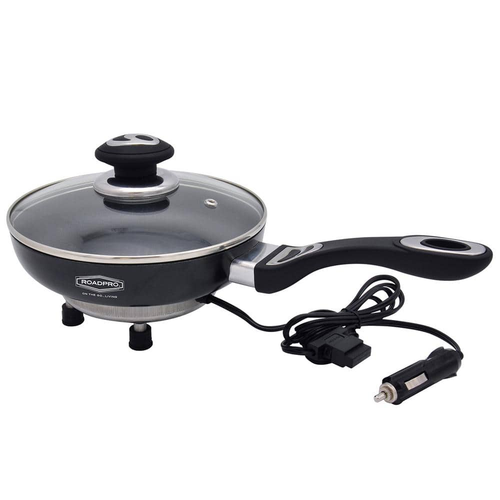 RoadPro 12 Volt Portable Electric Cooking Frying Pan w/ Non-Stick Surfaces