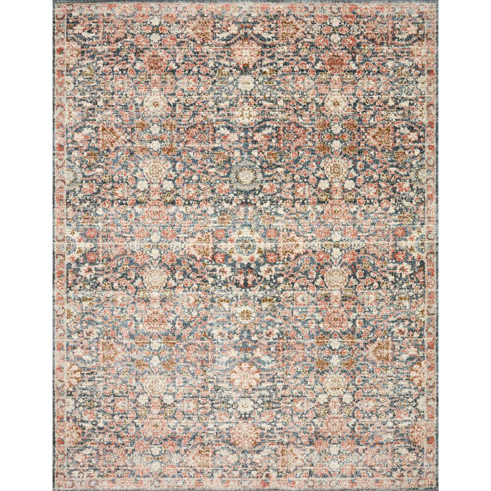 Loloi II Saban SAB-03 Oriental Navy / Rust Area Rug 5'-3" x 7'-6"