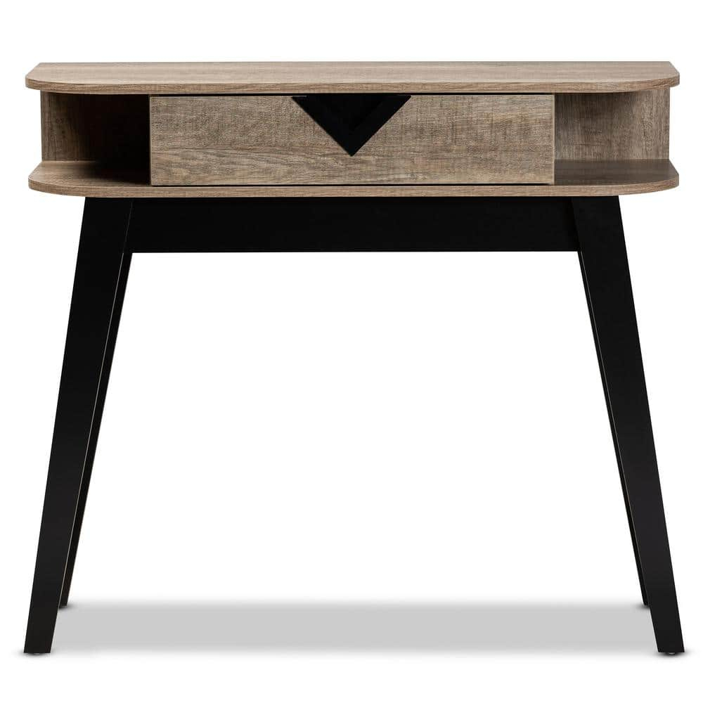 Wales Wood 1 Drawer Console Table Light Brown - Baxton Studio