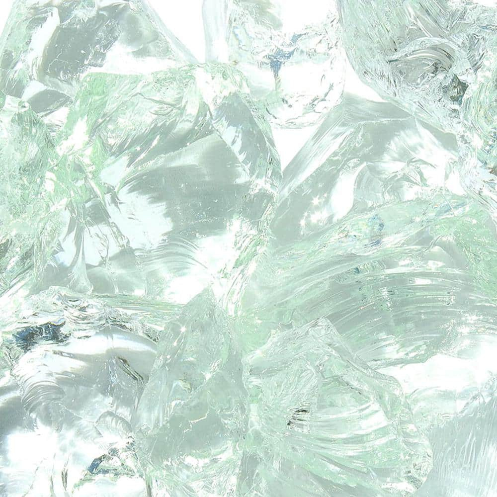 20 lbs Clear Recycled Fire Pit Glass for Modern Decor