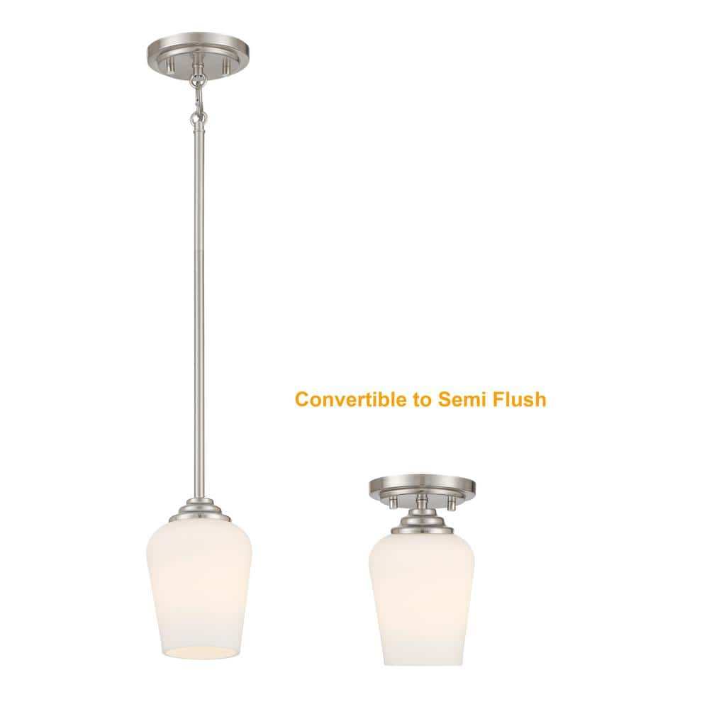 1 Light Convertible Pendant-Brushed Nickel Finish    -Traditional Installation Minka Lavery 4921-84
