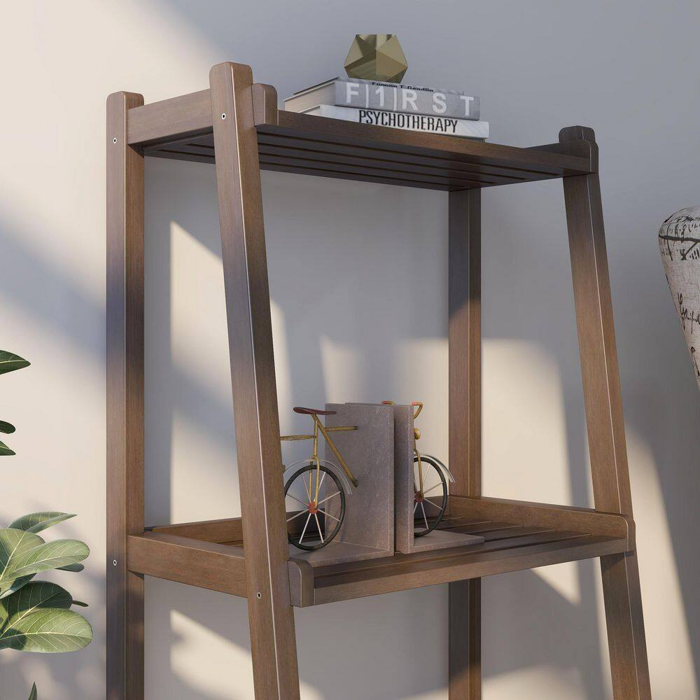 NewRidge Home Solid Wood Dunnsville 3-Tier Ladder Shelf, Bookcase, Display. Color Options.