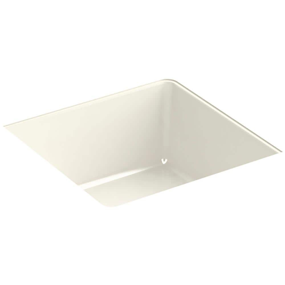 Verticyl Vitreous China Square Undermount Bathroom Sink with Overflow