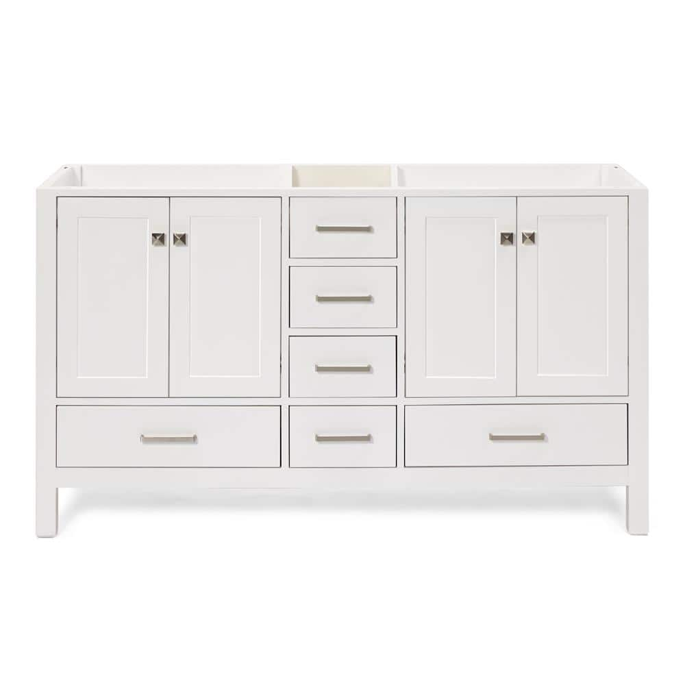 Ariel A061d-Bc Cambridge 60" Double Free Standing Vanity Cabinet Only - White