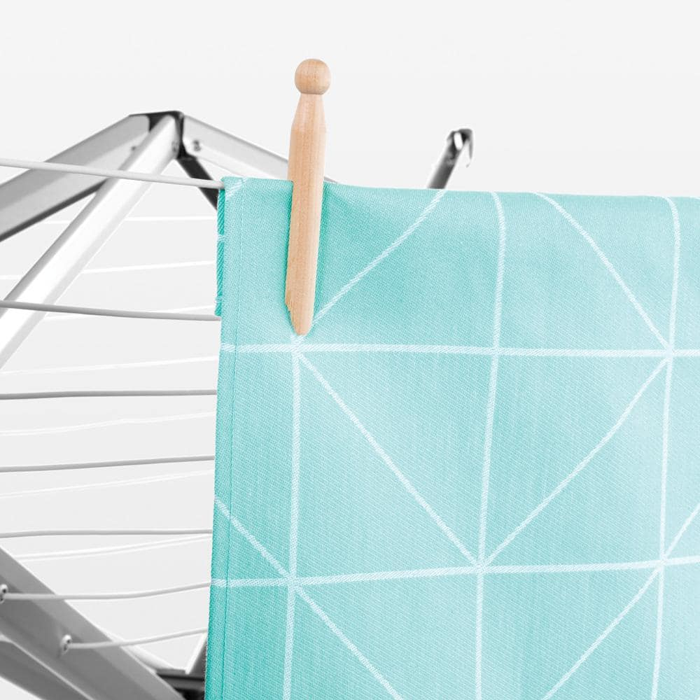 Brabantia Matt Steel Wall-Mounted Retractable Clothesline with Storage Box