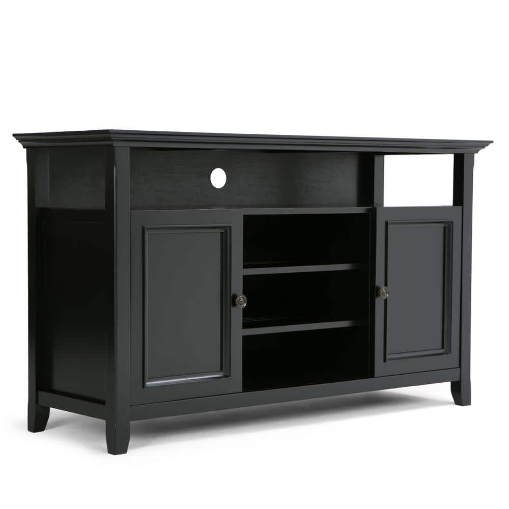 Simpli Home Amherst 54" TV Stand in Black