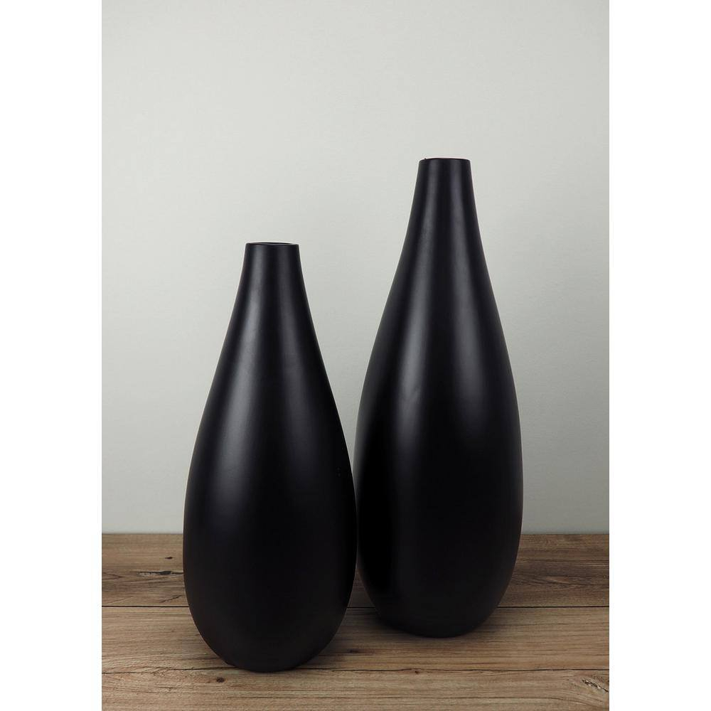 Drop Slim Short Ceramic Vase