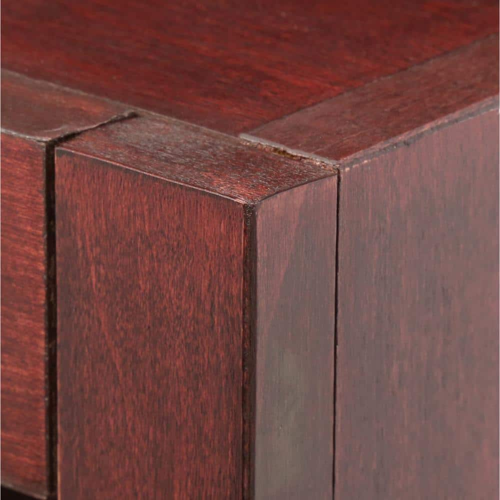 Concepts in Wood 6 Shelf Double Wide Wood Bookcase, 36 inch Tall - Cherry Finish