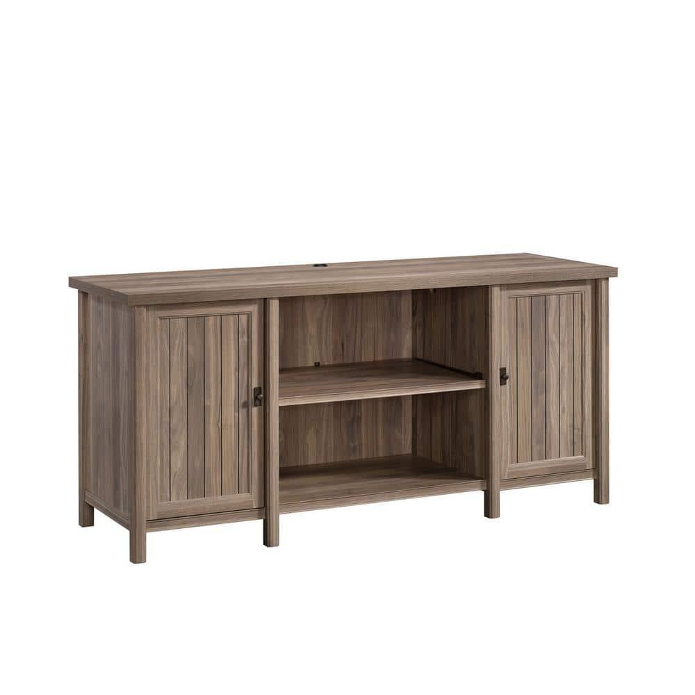 Sauder Costa Cabinet w/Pull-Out Printer Tray, Washed Walnut Finish