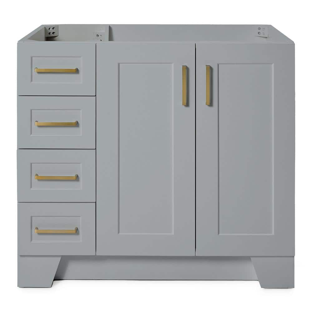 Ariel Q036s-R-Bc Taylor 36" Free Standing Hardwood Single Vanity Cabinet Only - Grey