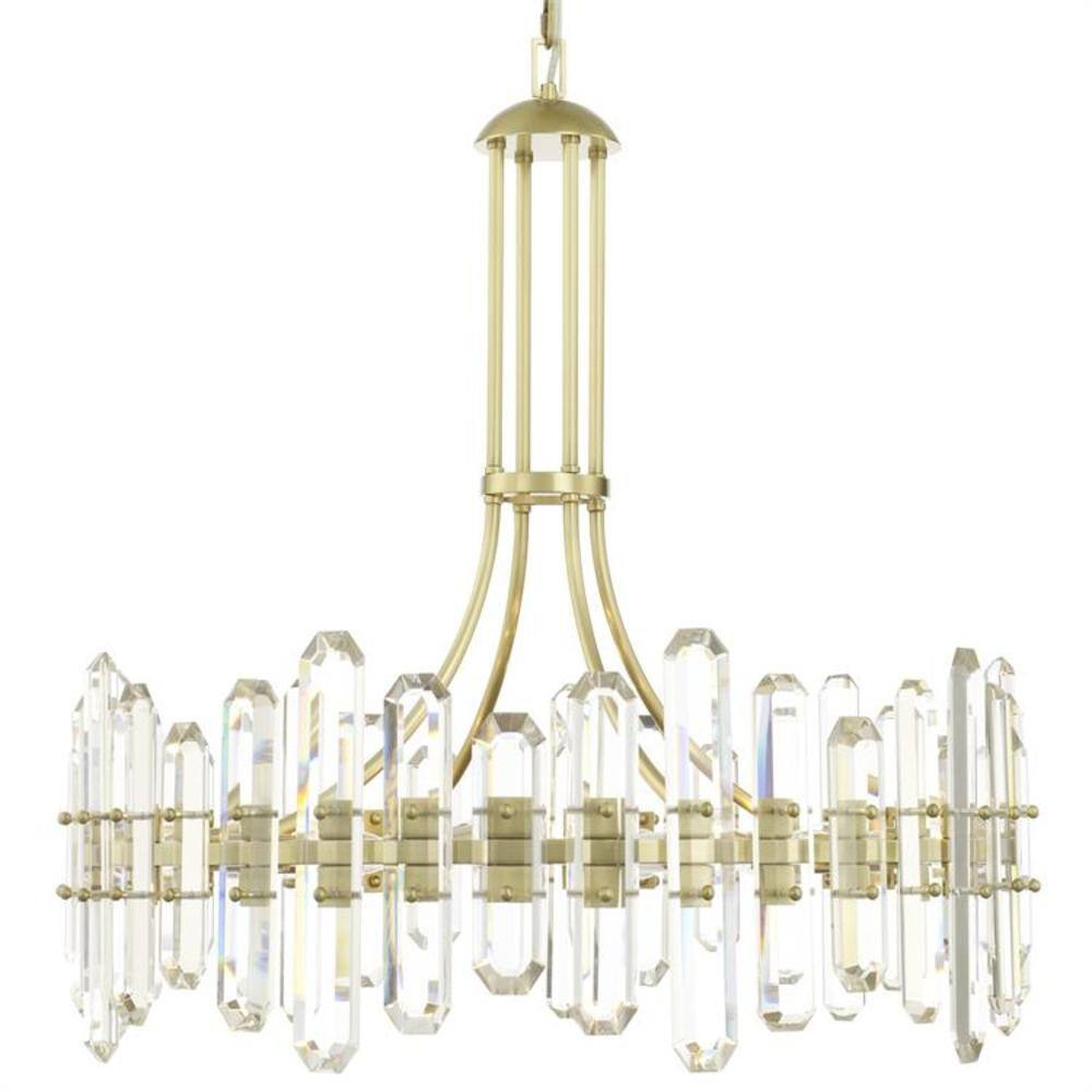 Twelve Light Chandelier In Traditional And Contemporary Style 31 Inches Wide By 28.25 Inches High-Aged Brass Finish Crystorama Lighting Bol-8889-Ag