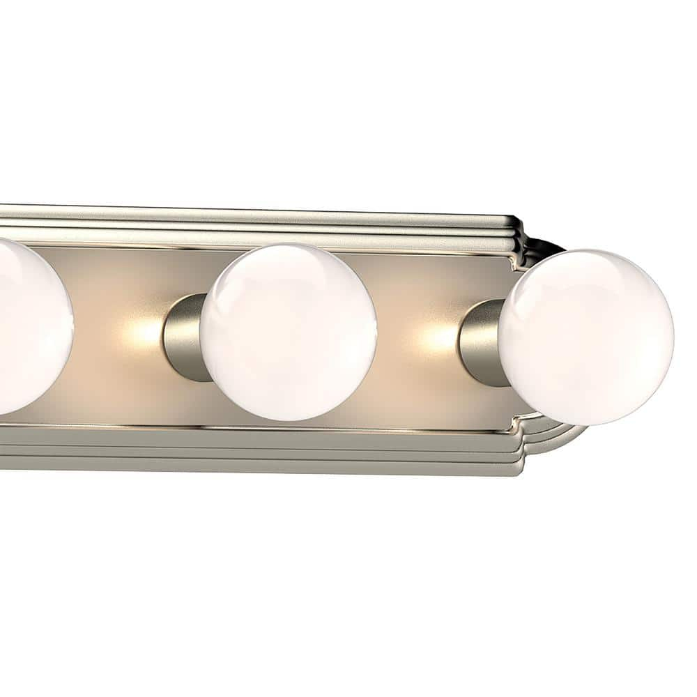 48" Brushed Nickel 8-Light Bathroom Vanity Bar
