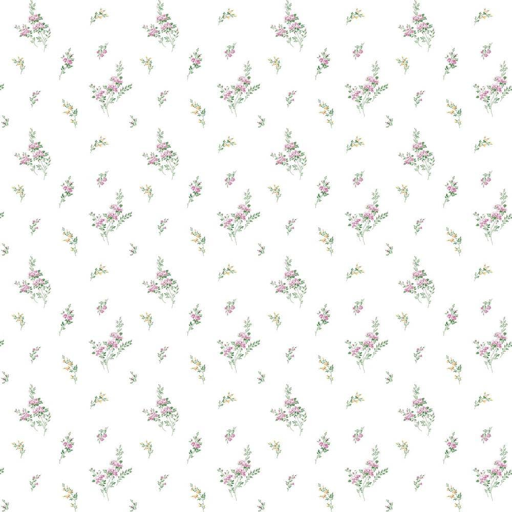 Miniatures 2 Tiny Rose Cluster Design 33' L x 21" W Wallpaper Roll