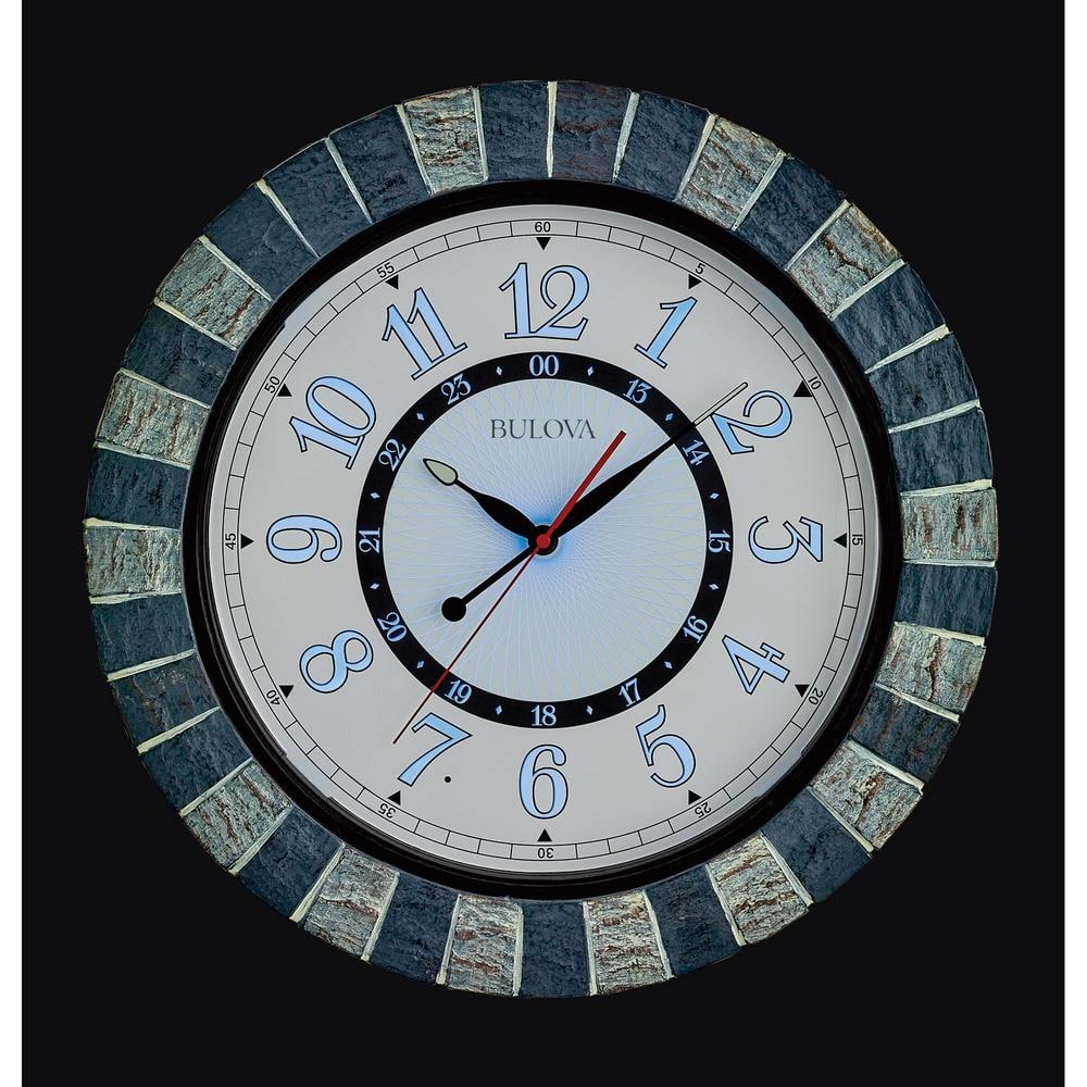 Bulova Clocks C3392 Outdoor, Garden Party lighted dial, patio accessory.