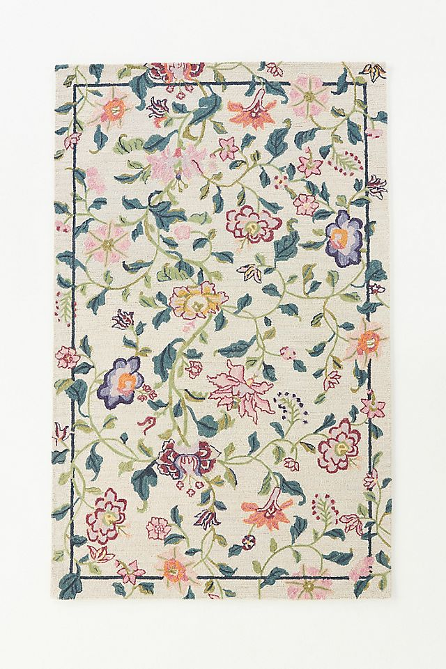 Hattie Wool Tufted Floral Rug