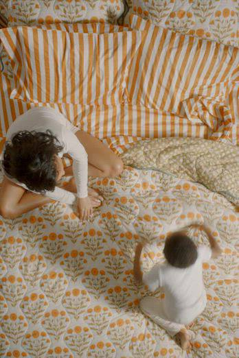 The Organic Cotton Sateen Printed Sheet Set by Maeve