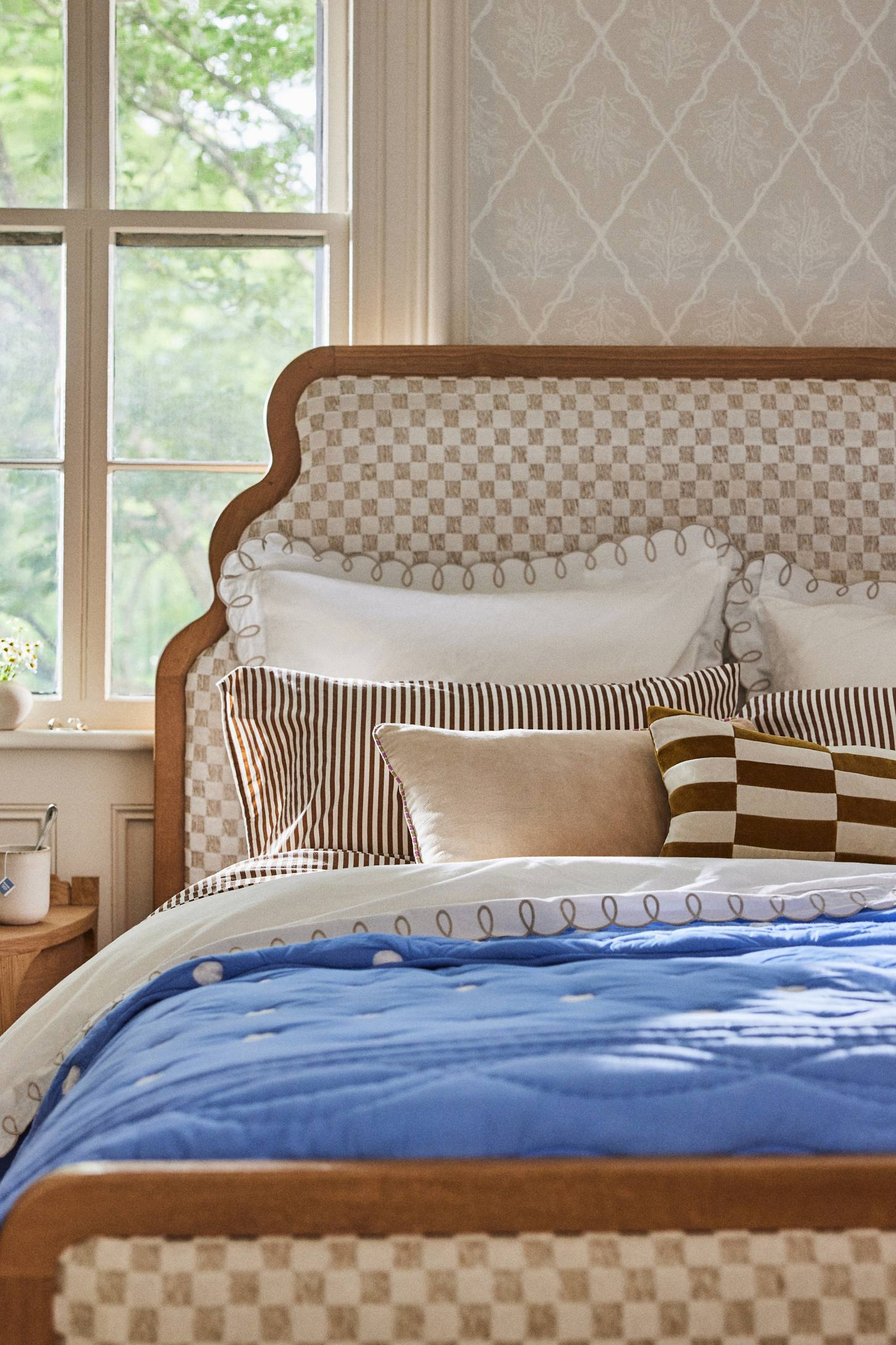 Maeve by Anthropologie Organic Cotton Looped Embroidered Duvet Cover