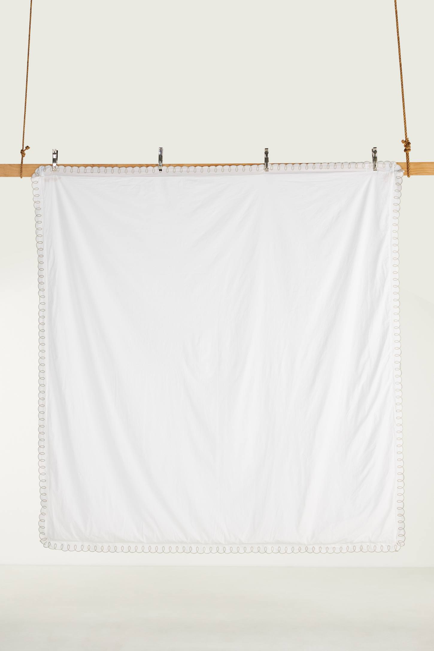 Maeve by Anthropologie Organic Cotton Looped Embroidered Duvet Cover