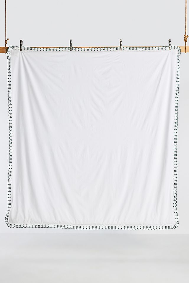 Maeve by Anthropologie Organic Cotton Looped Embroidered Duvet Cover