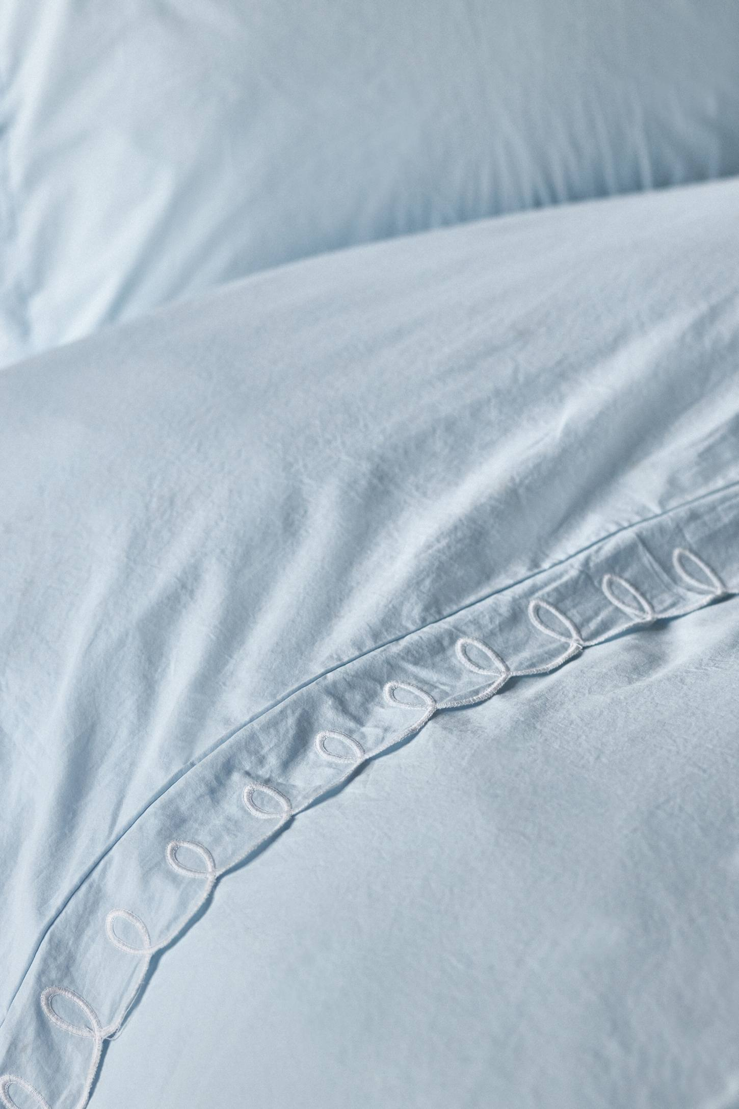 Maeve by Anthropologie Organic Cotton Looped Embroidered Duvet Cover