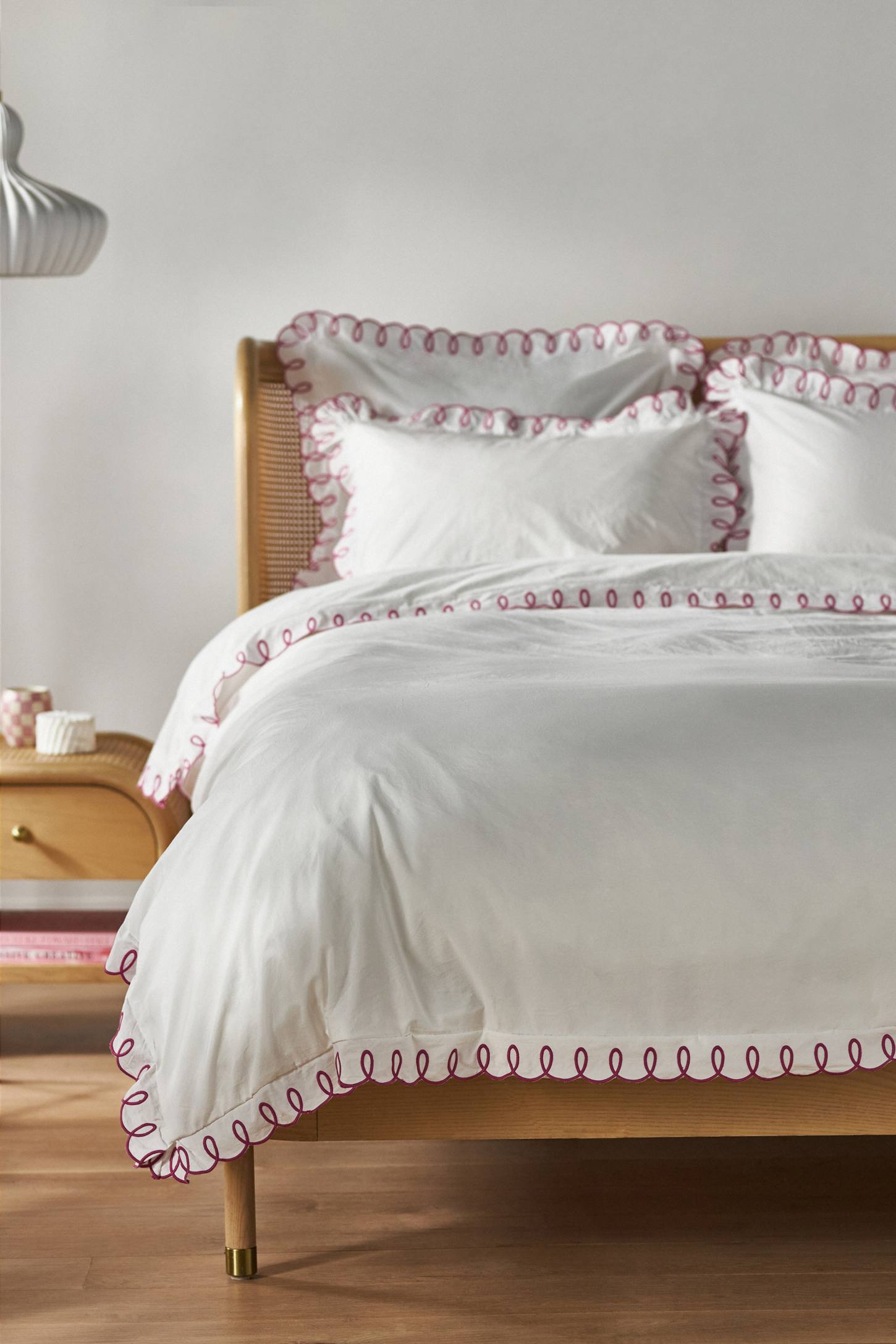 Maeve by Anthropologie Organic Cotton Looped Embroidered Duvet Cover