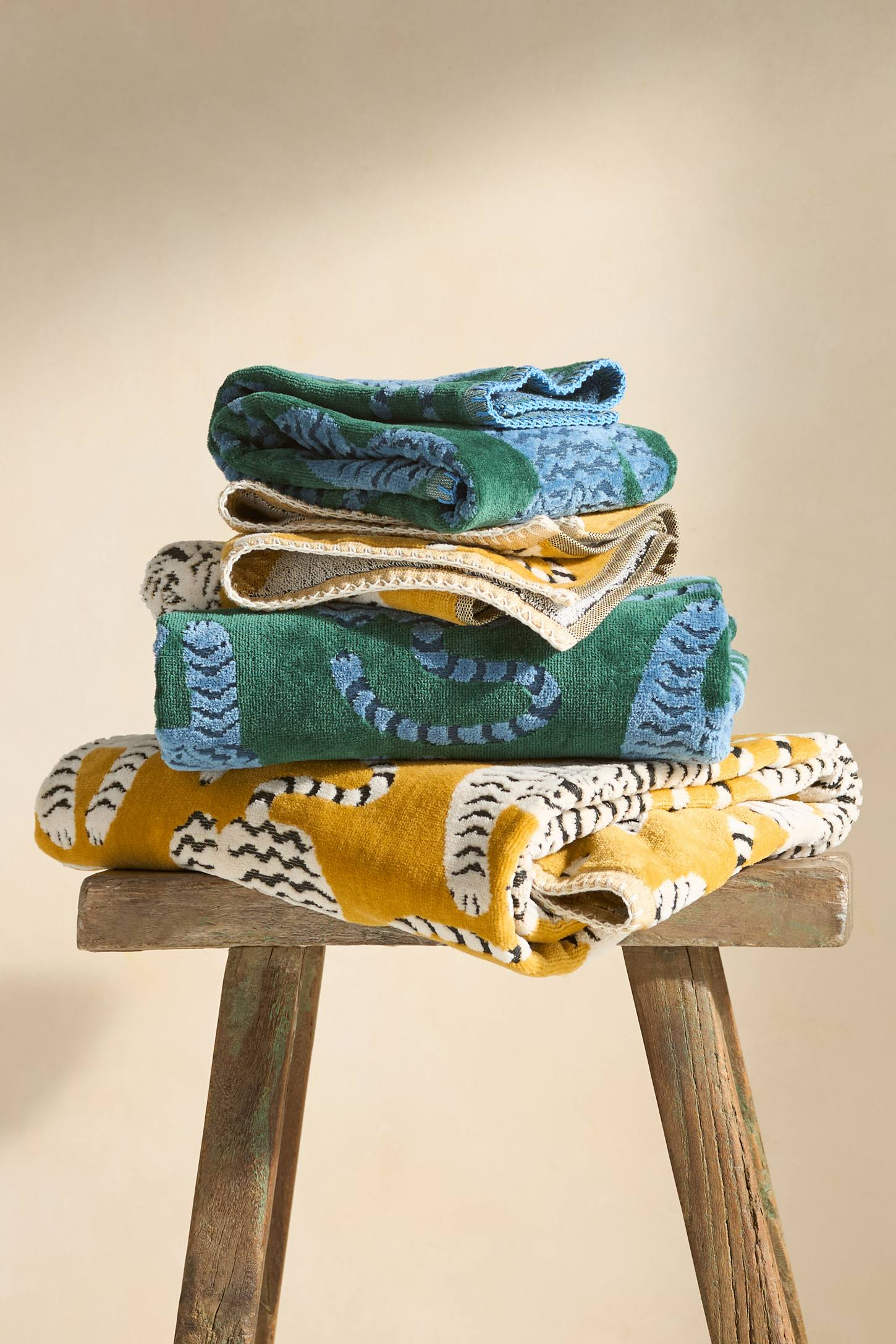 Isa Tiger Cotton Towel Collection