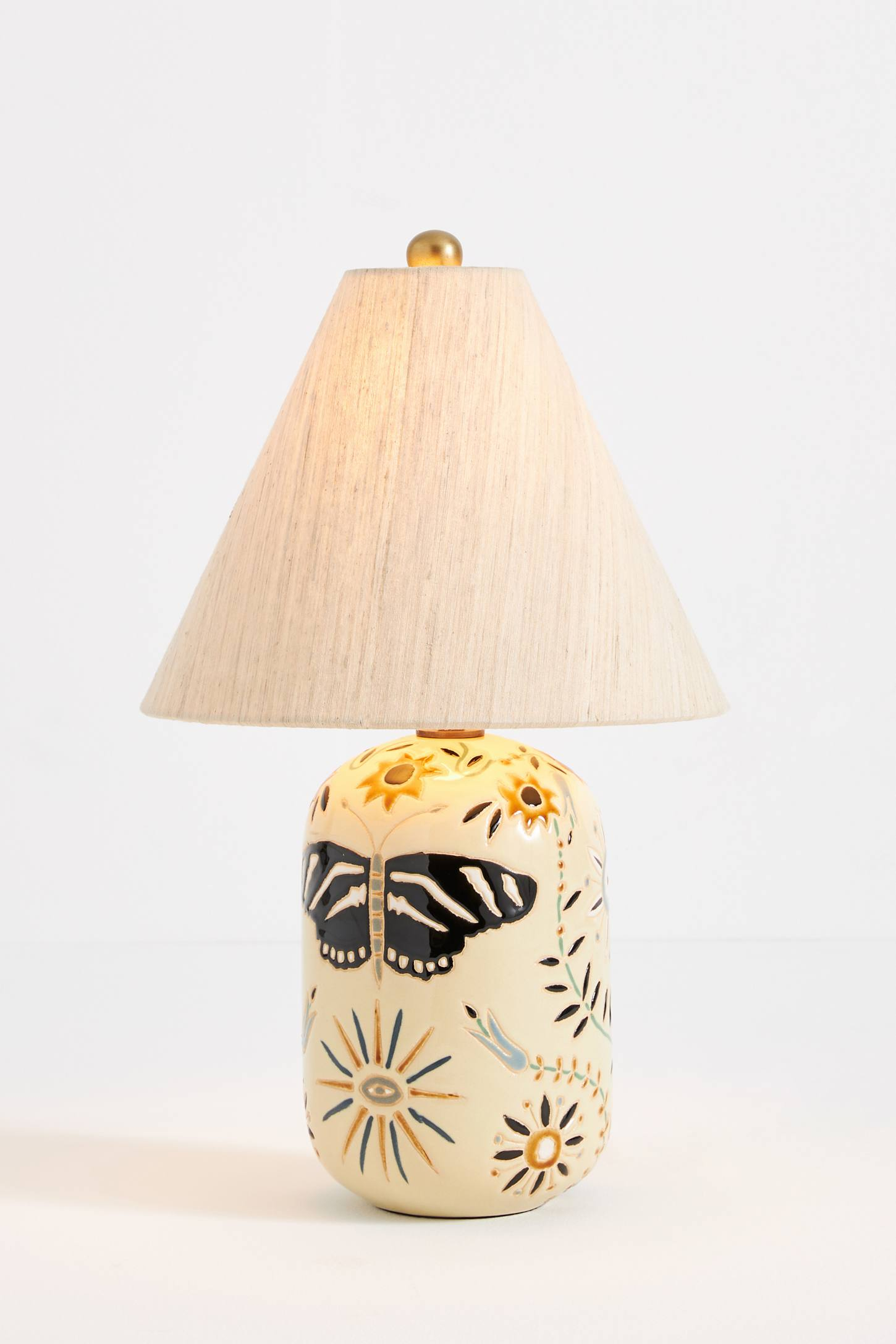 Kaia Wax Resist Ceramic Table Lamp