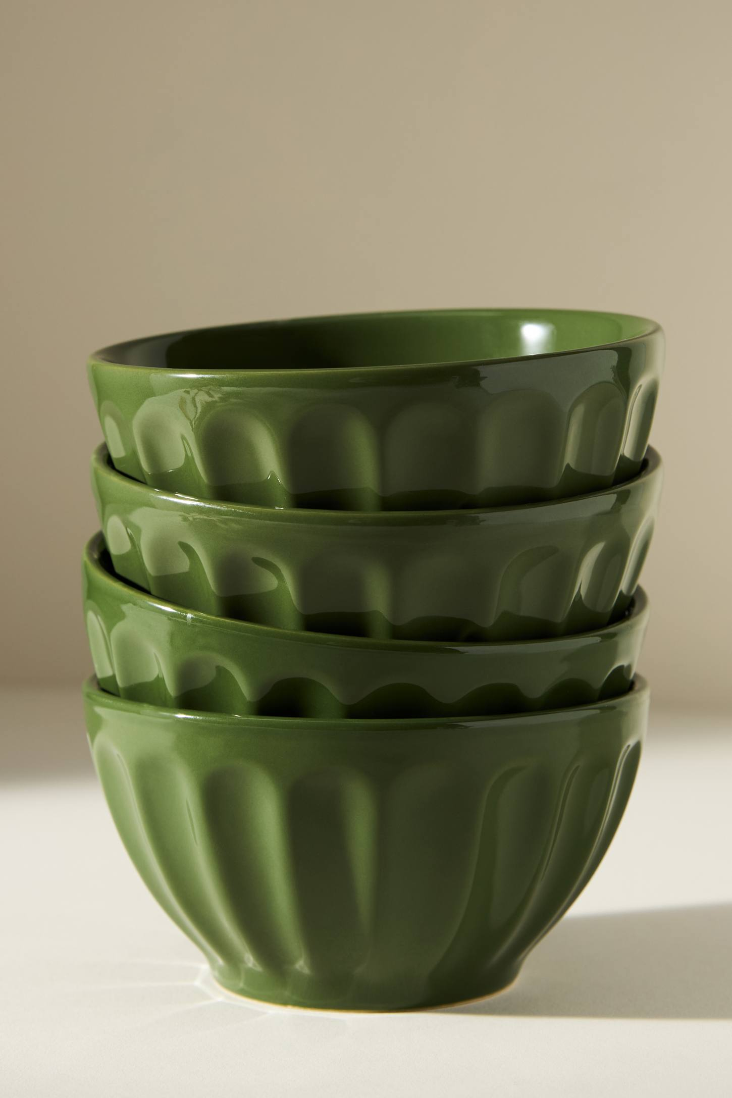 The Latte Stoneware Cereal Bowls, Set of 4: Amelie Edition