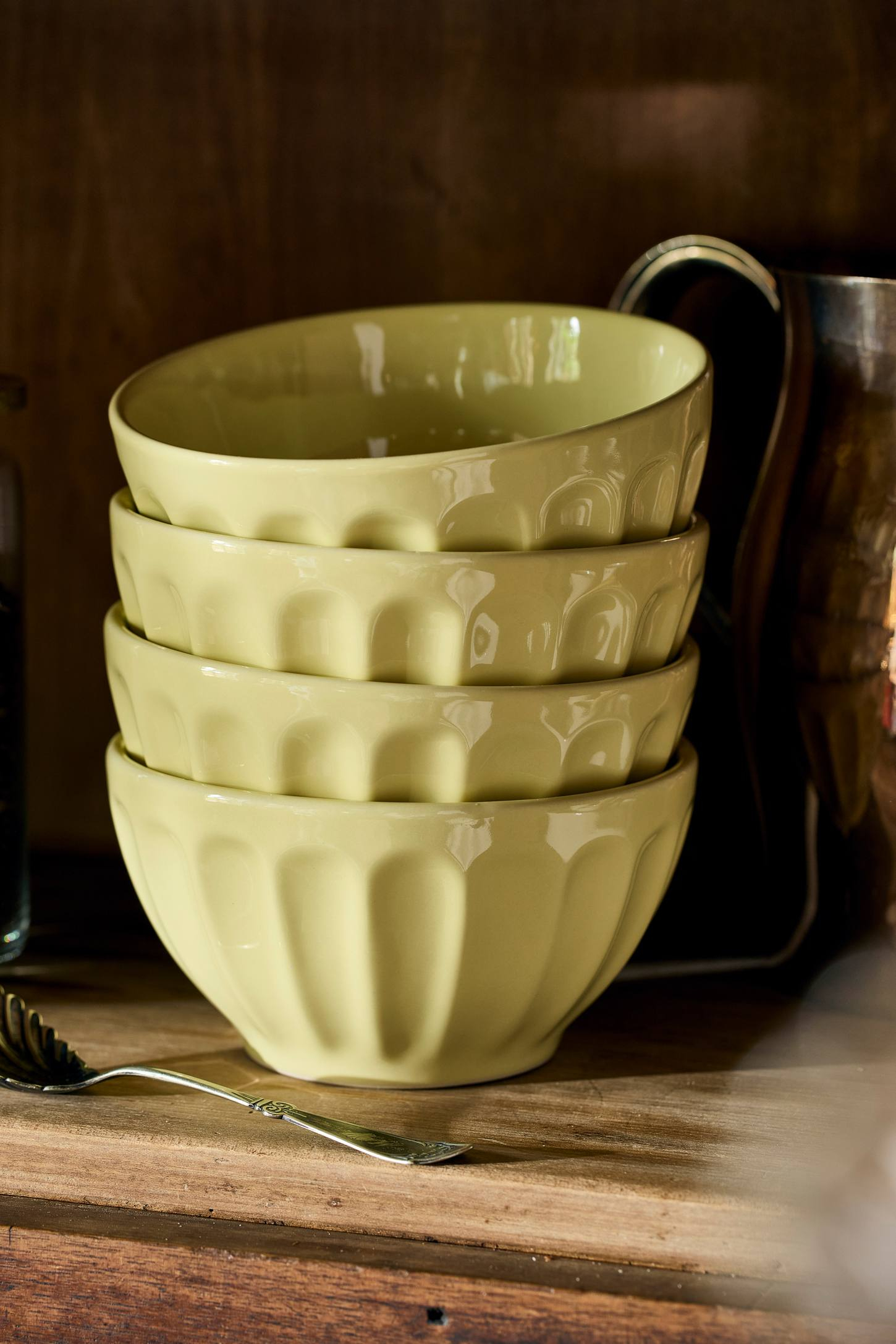The Latte Stoneware Cereal Bowls, Set of 4: Amelie Edition