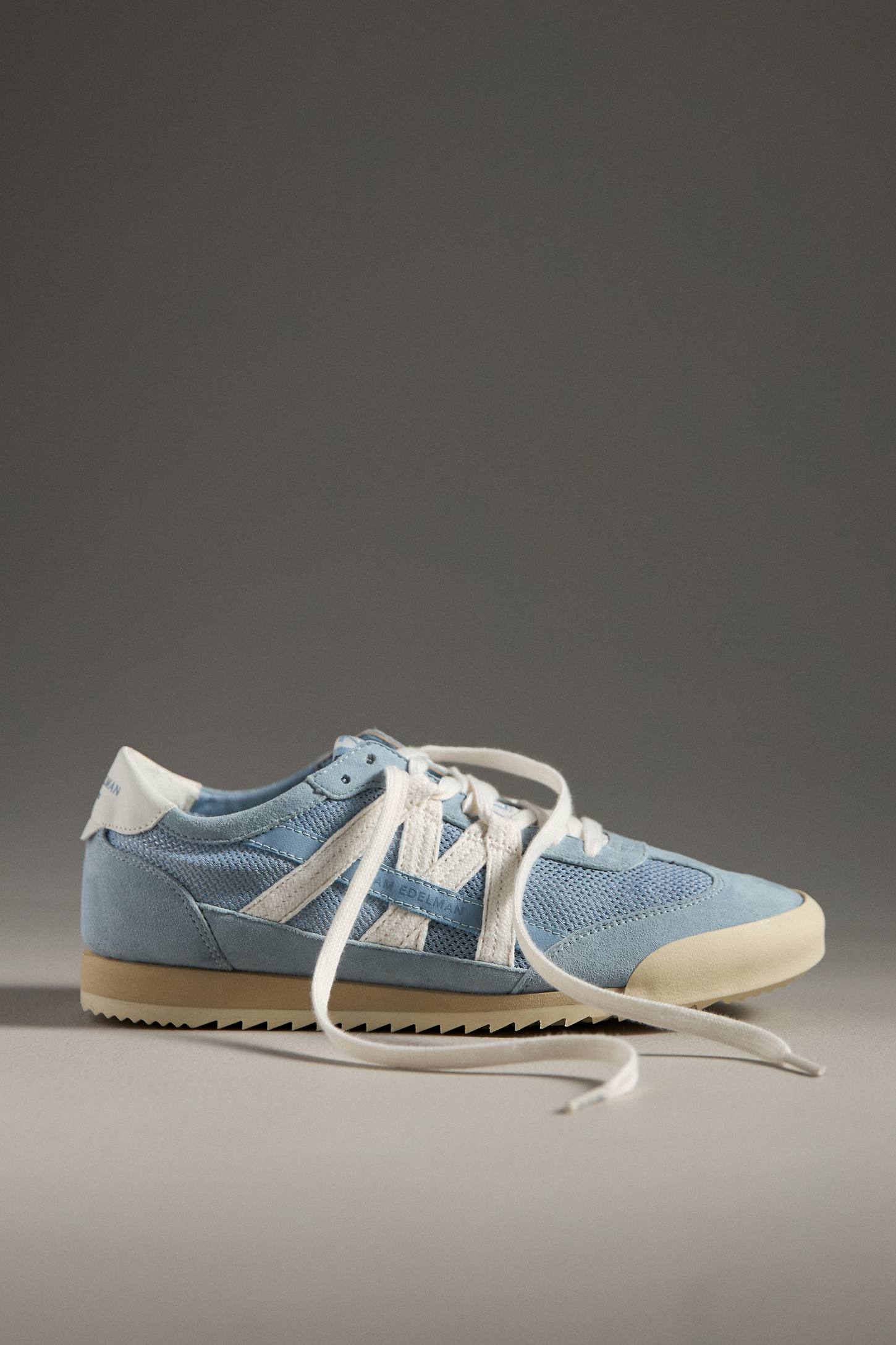 Blue Mesh and Suede Women's Low-Top Sneaker