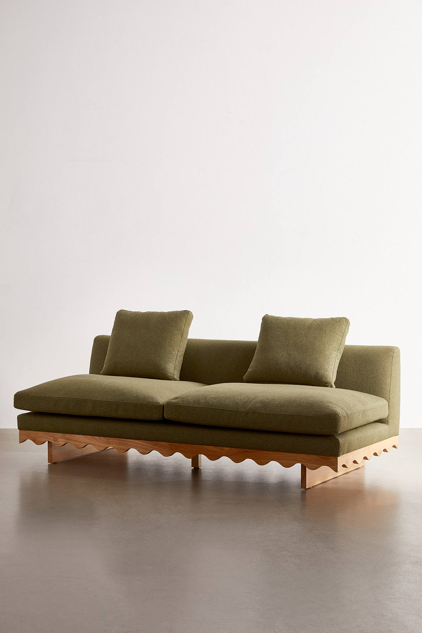 Roma Scalloped 3-Seater Sofa