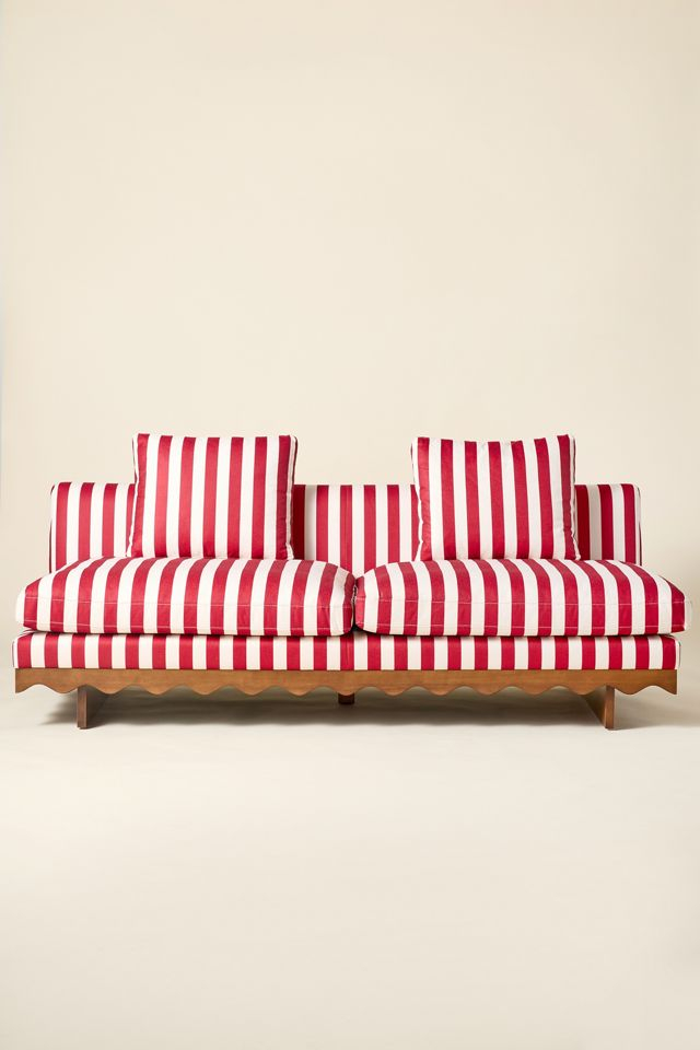 Roma Scalloped 3-Seater Sofa