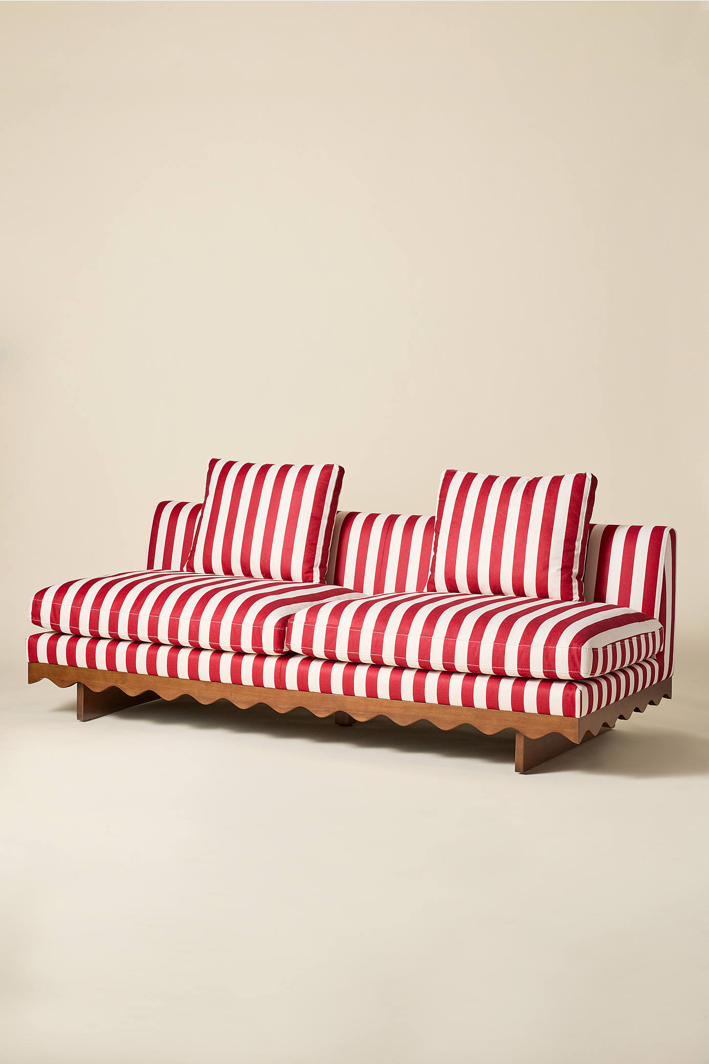 Roma Scalloped 3-Seater Sofa