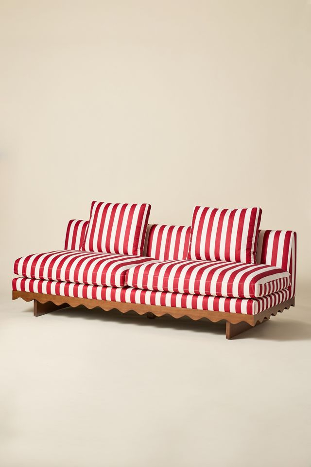 Roma Scalloped 3-Seater Sofa