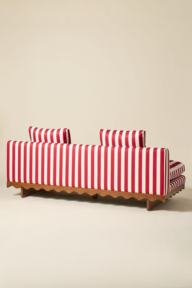 Roma Scalloped 3-Seater Sofa