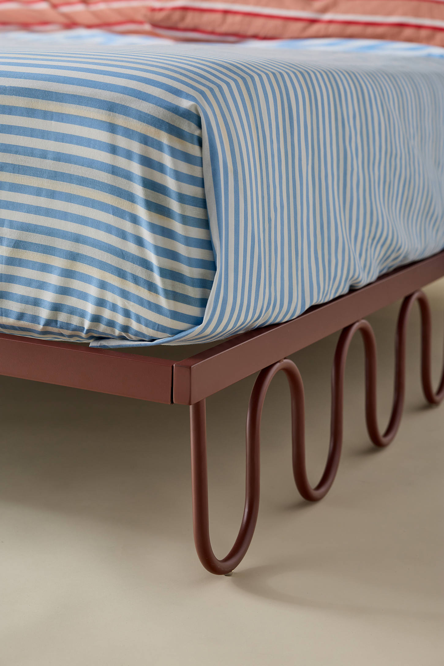 Lucie Squiggle Colorful Iron Bed